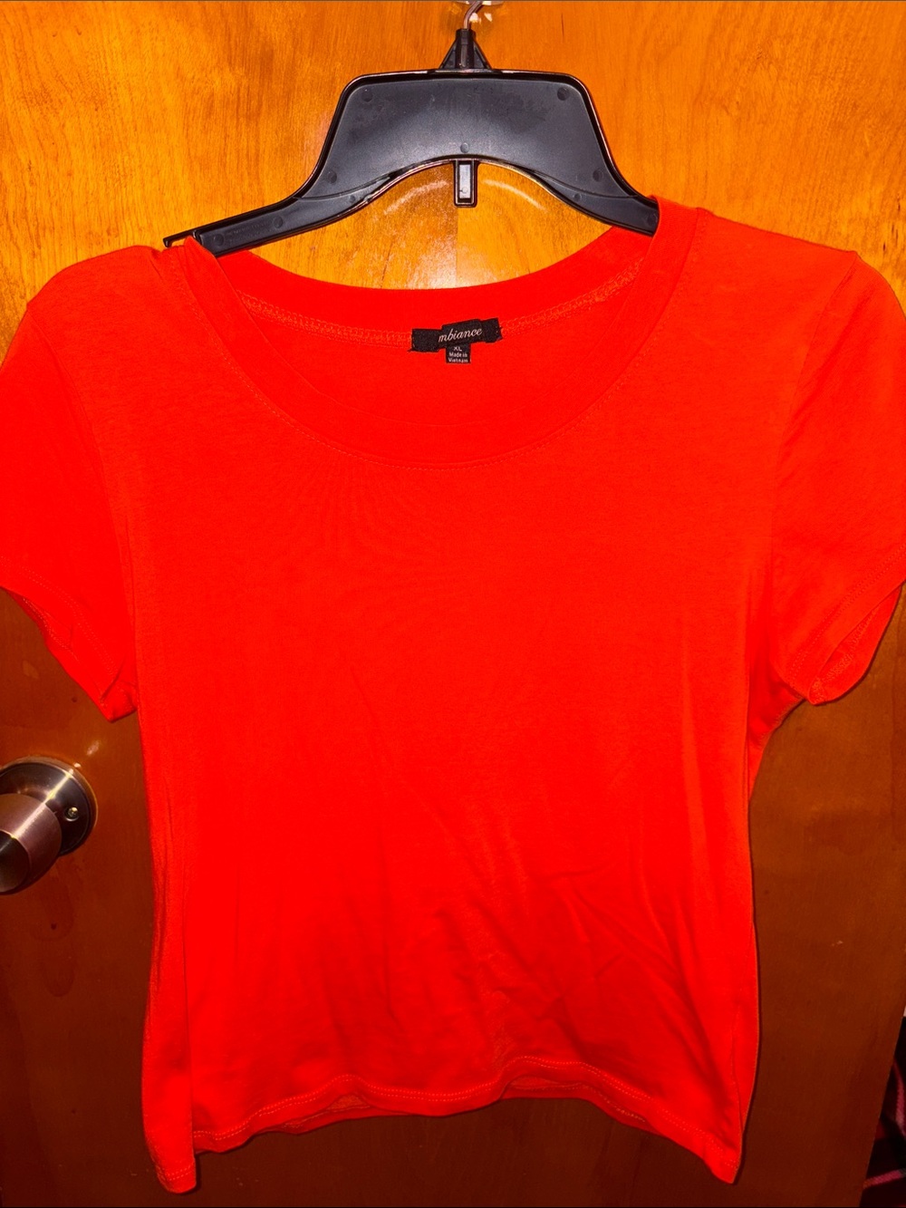 Bright Orange Short Sleeve Crewneck Tee